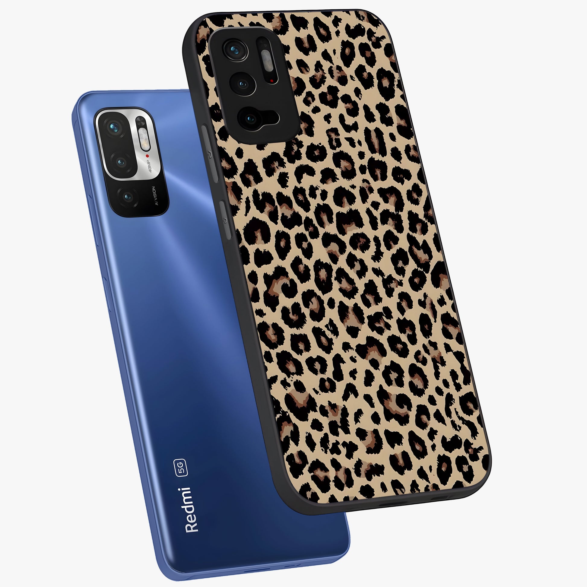 Savage Chic Pattern Glass Case displayed in angled mockup highlighting bold fashion inspired design with chic aesthetic.