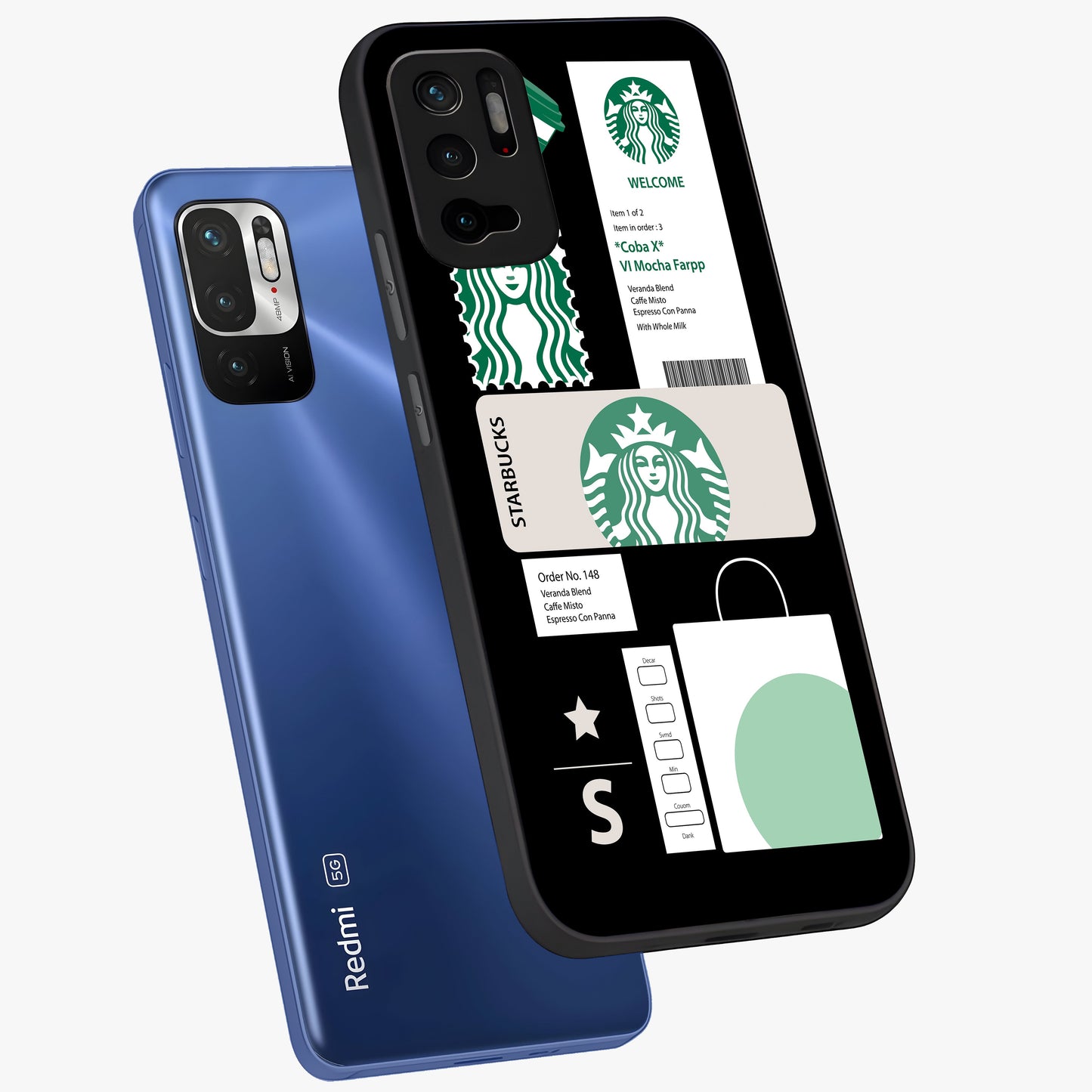 Starbucks Mocha Glass Case displayed in angled mockup highlighting stylish mocha themed design with cozy café aesthetic.