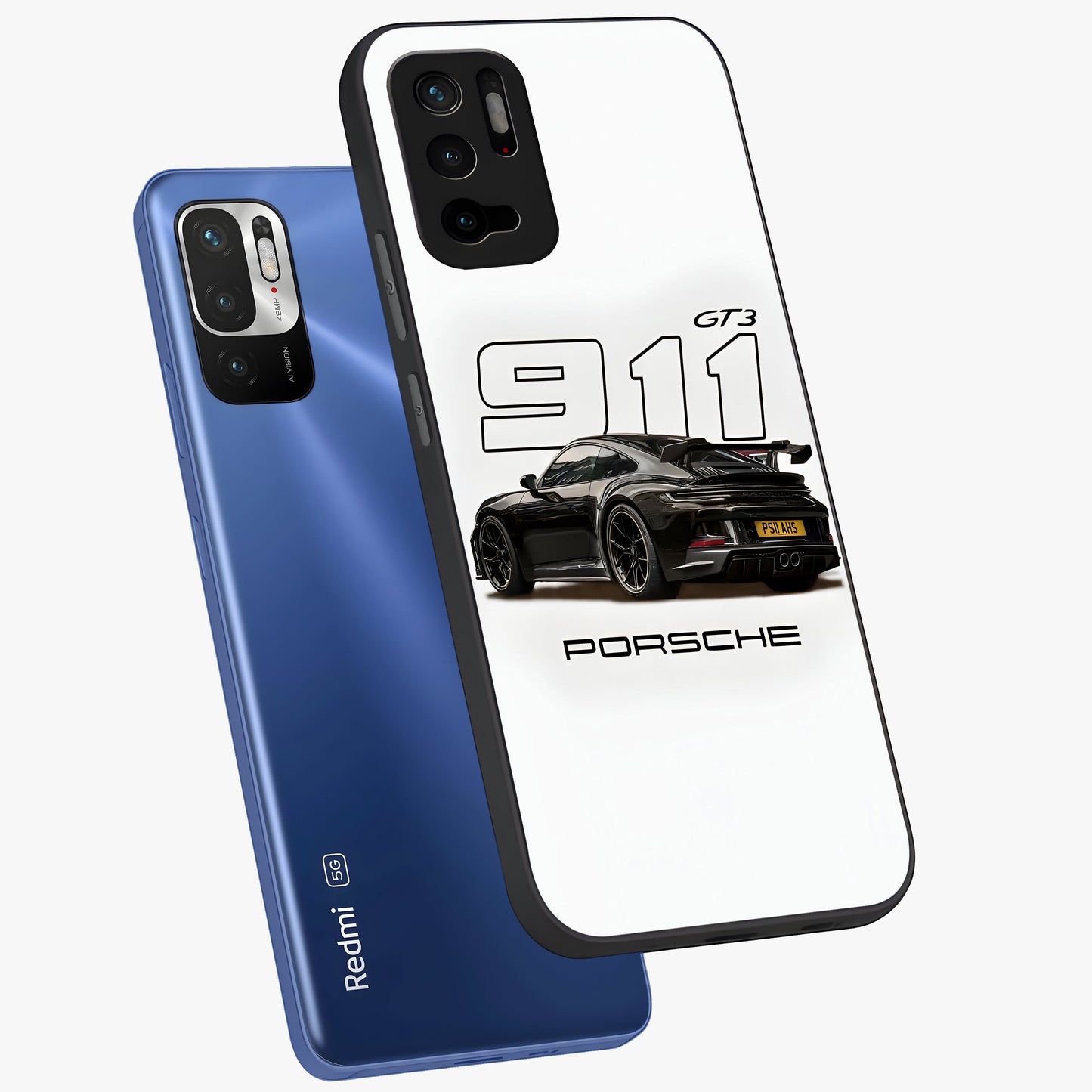 Turbo Legacy Icon Glass Case displayed in angled mockup highlighting dynamic automotive design with performance aesthetic.