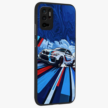 Drift Power Rush Glass Case upright view showcasing high speed racing artwork with bold automotive theme.
