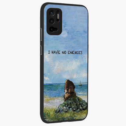 Peace Beyond War Glass Case upright view showcasing powerful peace symbol artwork with inspirational theme.