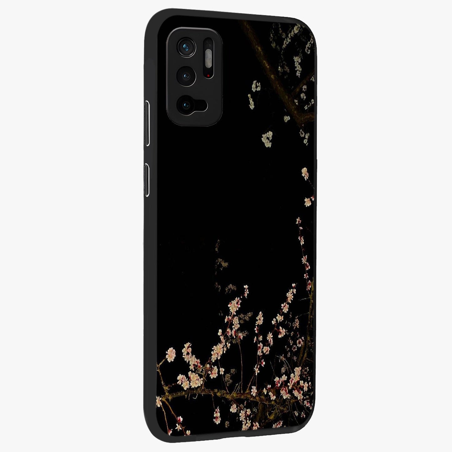 Petal Moon Light With Custom Name Glass Case upright view showcasing elegant floral moon artwork with personalized aesthetic.