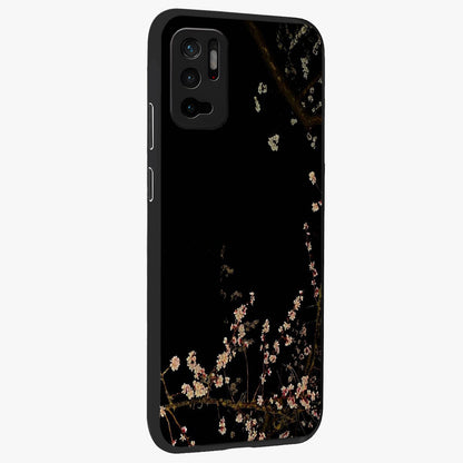 Petal Moon Light With Custom Name Glass Case upright view showcasing elegant floral moon artwork with personalized aesthetic.