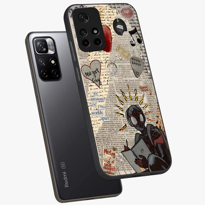 City Dream Sketch Glass Case displayed in angled mockup highlighting minimal city illustration with aesthetic sketch style.