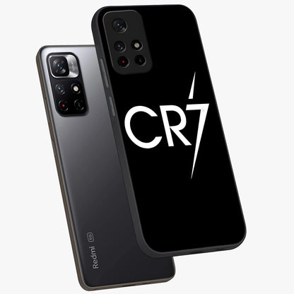 Cr7 Elite Strike Glass Case displayed in angled mockup highlighting powerful sports graphic with bold athletic theme.