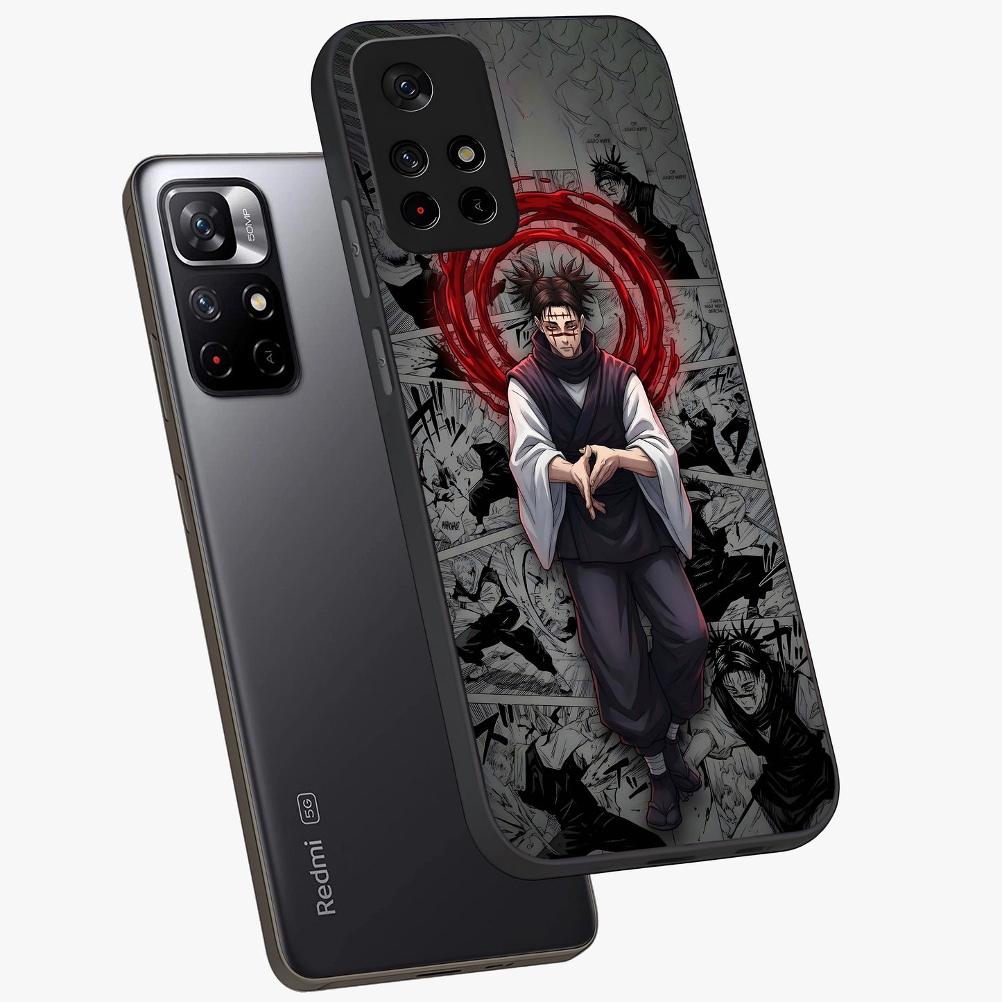 Cursed Ritual Ascension Glass Case displayed in angled mockup highlighting mystical ritual illustration with supernatural aesthetic.