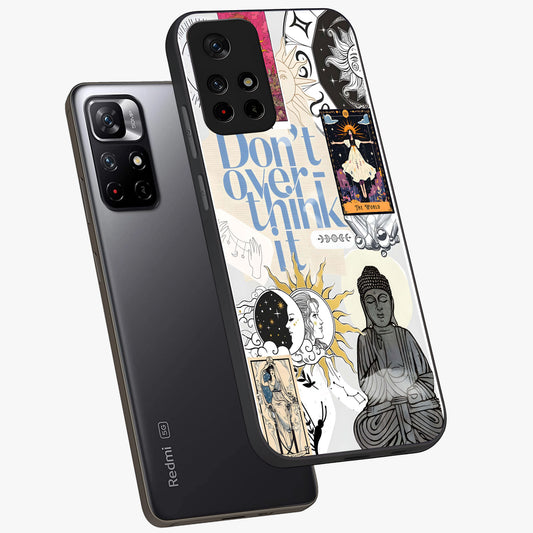 Ethereal Thoughts Glass Case showing flat back view with dreamy artistic artwork and glossy glass finish.
