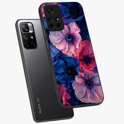 Flower Paper Art Pattern Glass Case displayed in angled mockup highlighting layered paper flower design with artistic aesthetic.