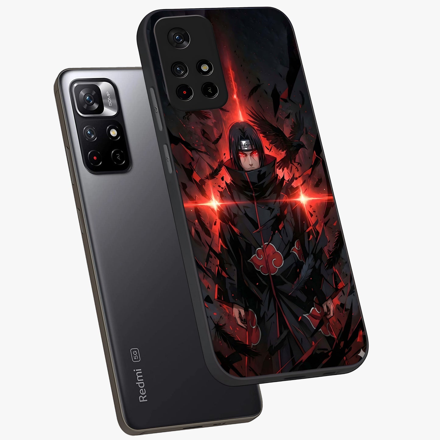 Focused Blade Discipline Glass Case displayed in angled mockup highlighting clean minimal text artwork with modern aesthetic style.