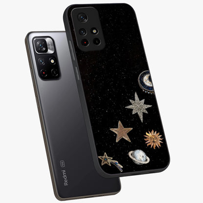 Galactic Charm Glow Glass Case displayed in angled mockup highlighting luminous galaxy inspired design with dreamy aesthetic.