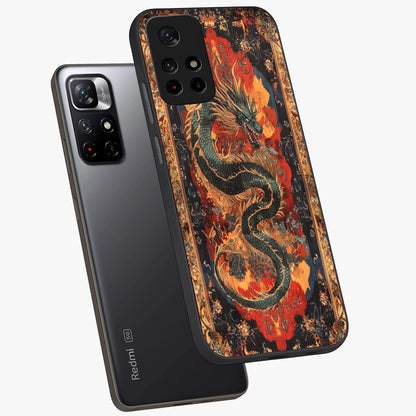 Inferno Dragon Soul Glass Case displayed in angled mockup highlighting powerful dragon illustration with inferno aesthetic.