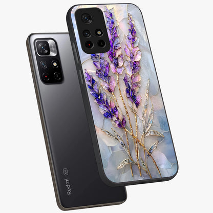 Lavender Dream Glow Glass Case displayed in angled mockup highlighting dreamy purple glow design with soft artistic style.
