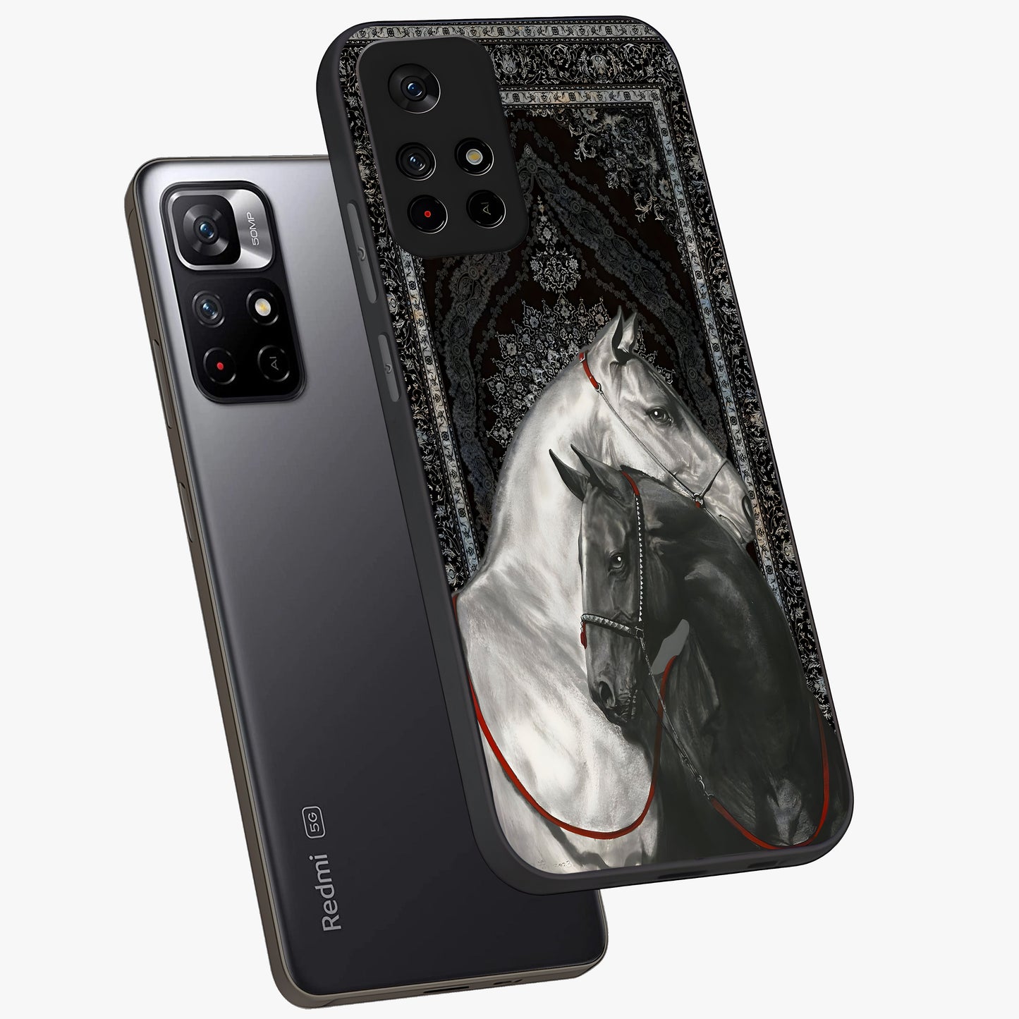 Majestic Ride Legacy Glass Case displayed in angled mockup highlighting sleek vehicle design with bold racing aesthetic.