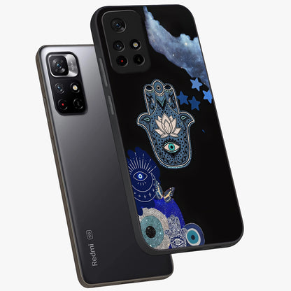 Mystic Hand Aura Glass Case displayed in angled mockup highlighting magical aura design with spiritual aesthetic style.