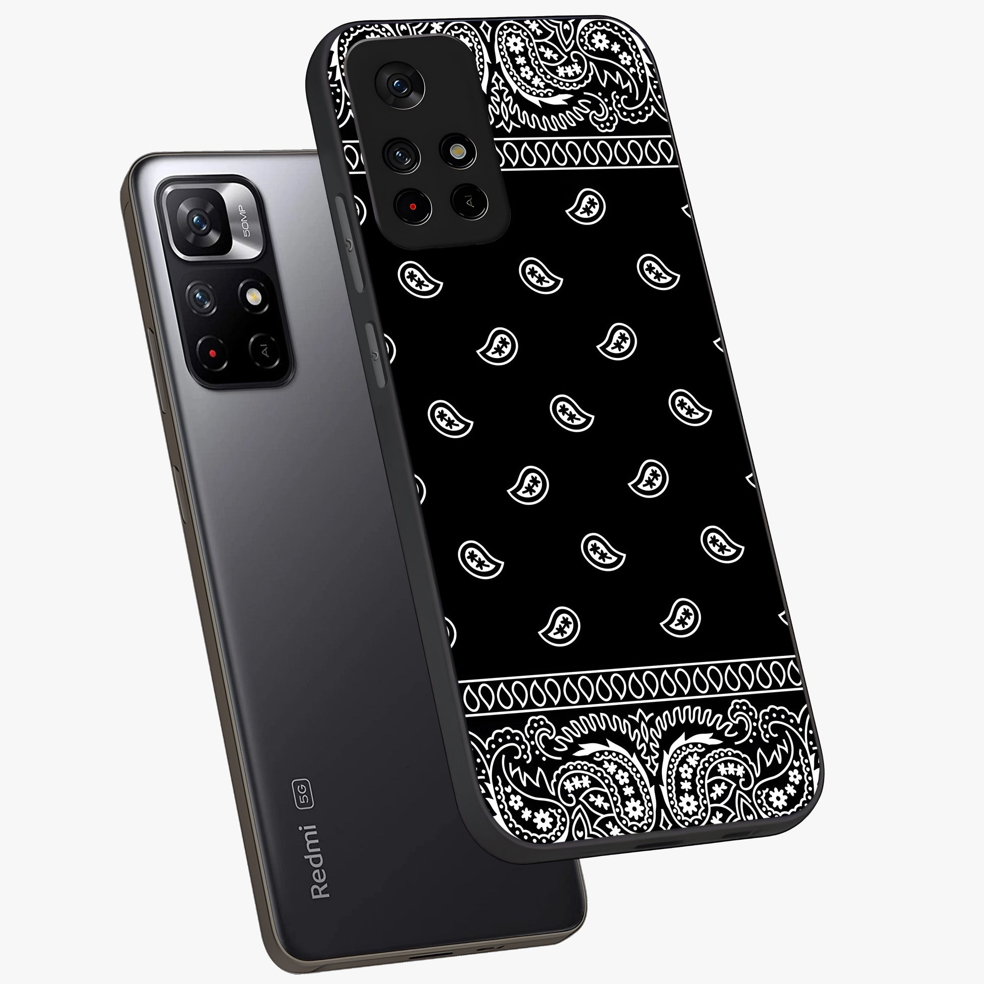 Retro Rebel Threads Glass Case displayed in angled mockup highlighting retro inspired graphic design with rebellious aesthetic.