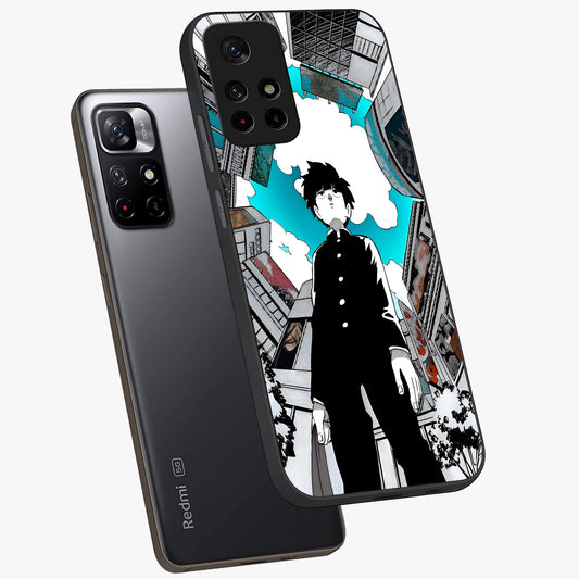 Silent Psychic Awakening Glass Case showing flat back view with mystical psychic themed artwork and glossy glass finish.