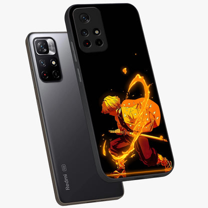 Thunder Flame Execution Glass Case displayed in angled mockup highlighting dramatic fire themed design with intense fantasy aesthetic.