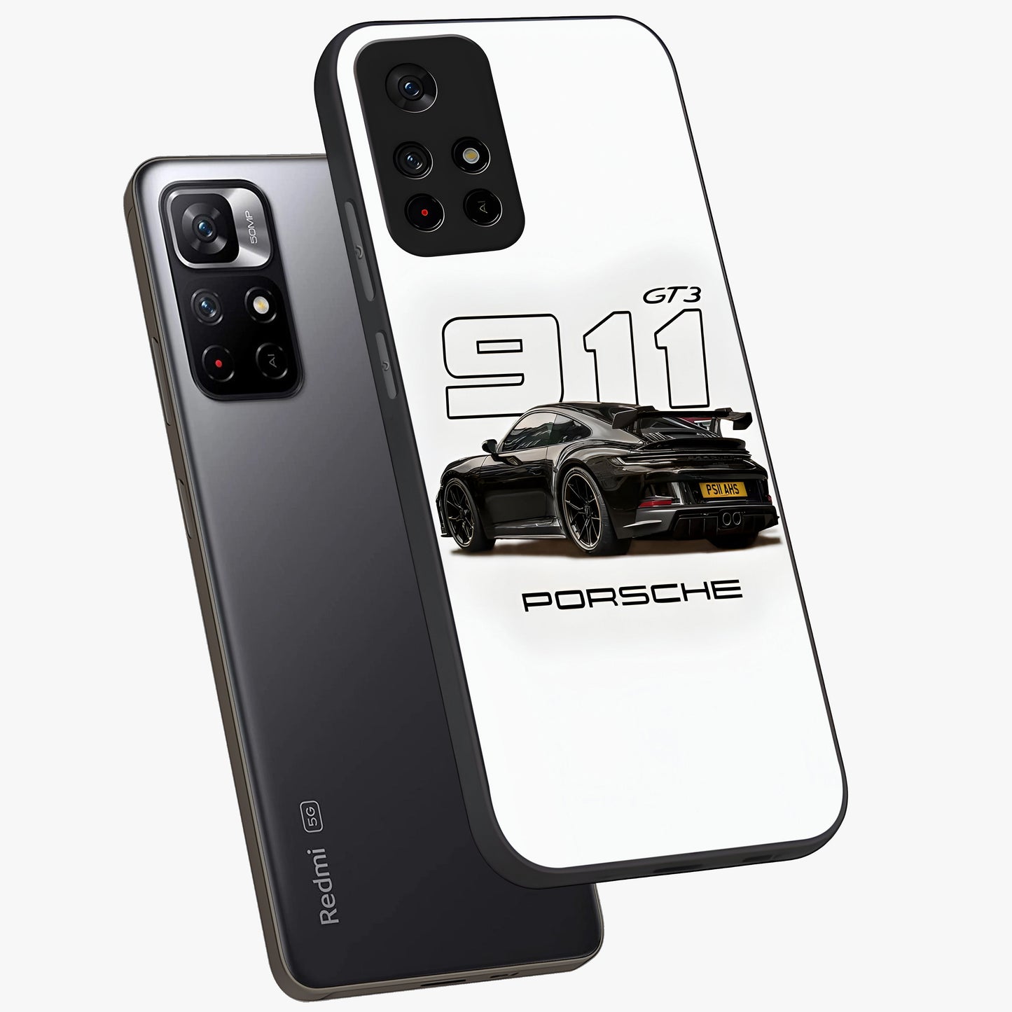 Turbo Legacy Icon Glass Case displayed in angled mockup highlighting dynamic automotive design with performance aesthetic.