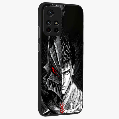 Berserker Blood Oath Glass Case displayed in angled mockup highlighting dark fantasy graphic design and powerful theme.