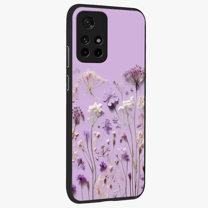 Lavender Blossom Dream Glass Case displayed in angled mockup highlighting dreamy lavender flower design with calming aesthetic style.