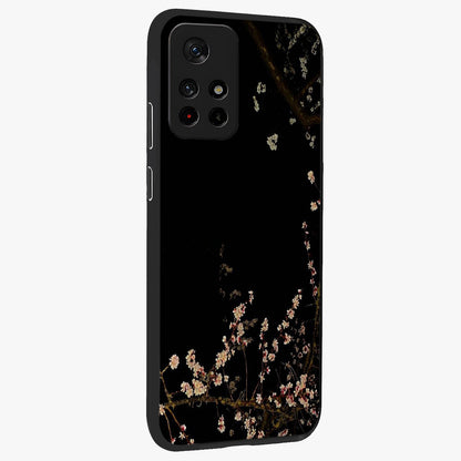 Petal Moon Light With Custom Name Glass Case upright view showcasing elegant floral moon artwork with personalized aesthetic.