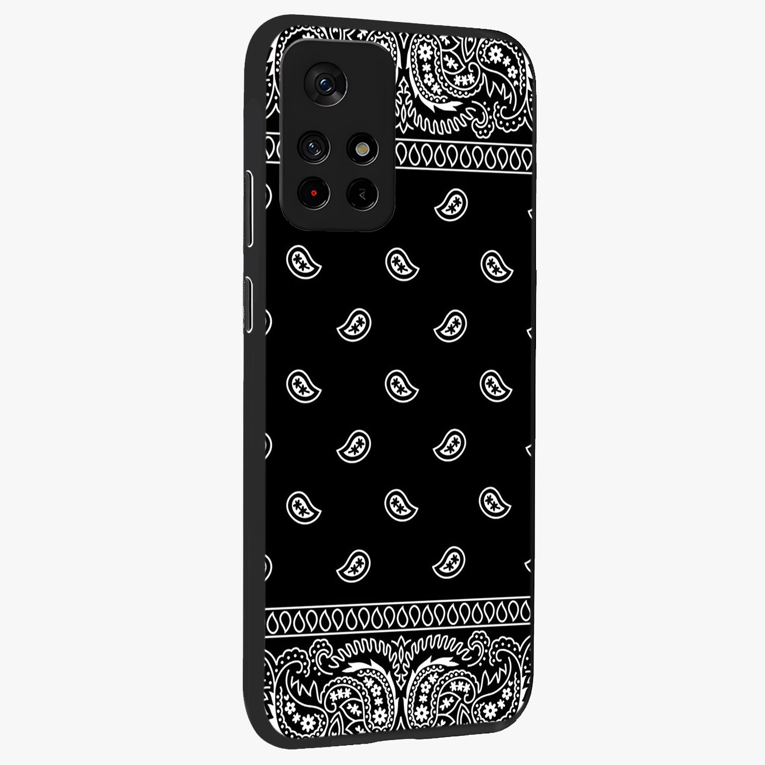Retro Rebel Threads Glass Case displayed in angled mockup highlighting retro inspired graphic design with rebellious aesthetic.