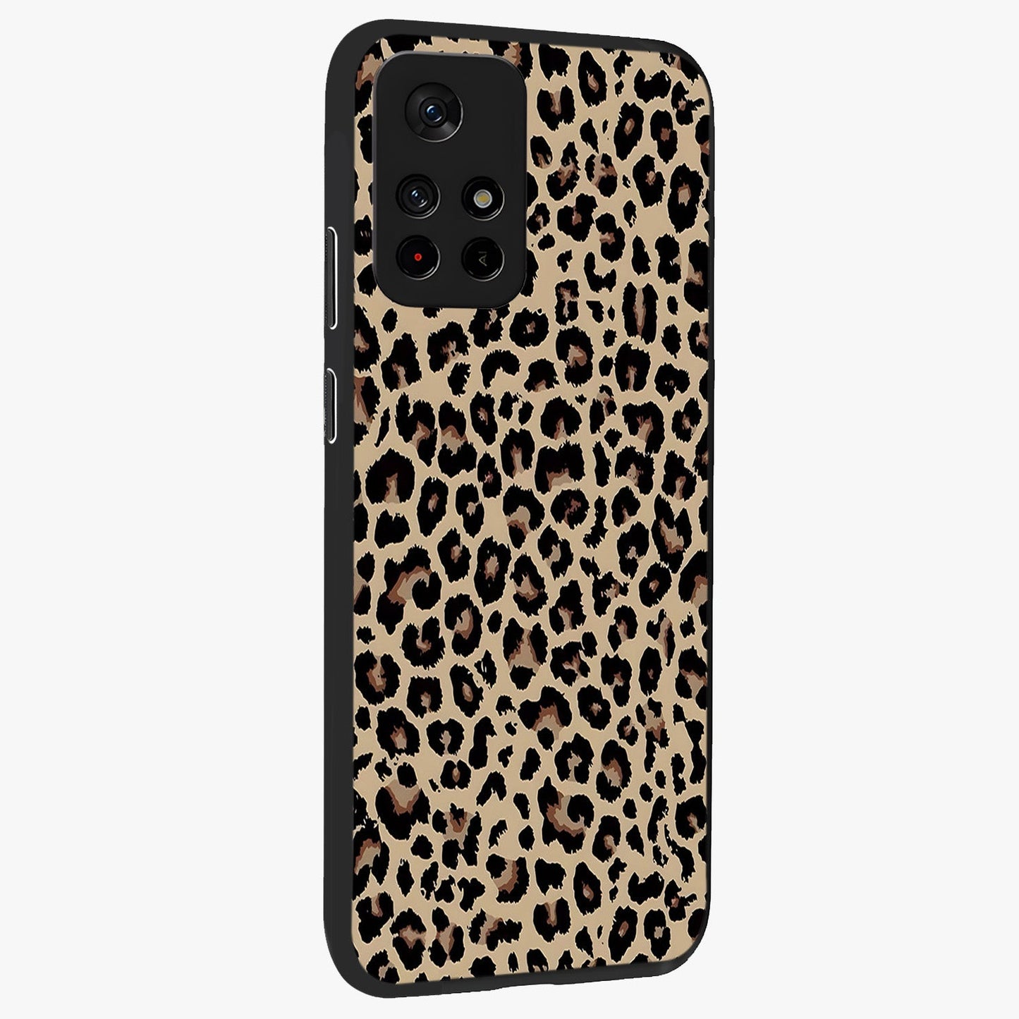 Savage Chic Pattern Glass Case upright view showcasing trendy decorative artwork with edgy fashion theme.