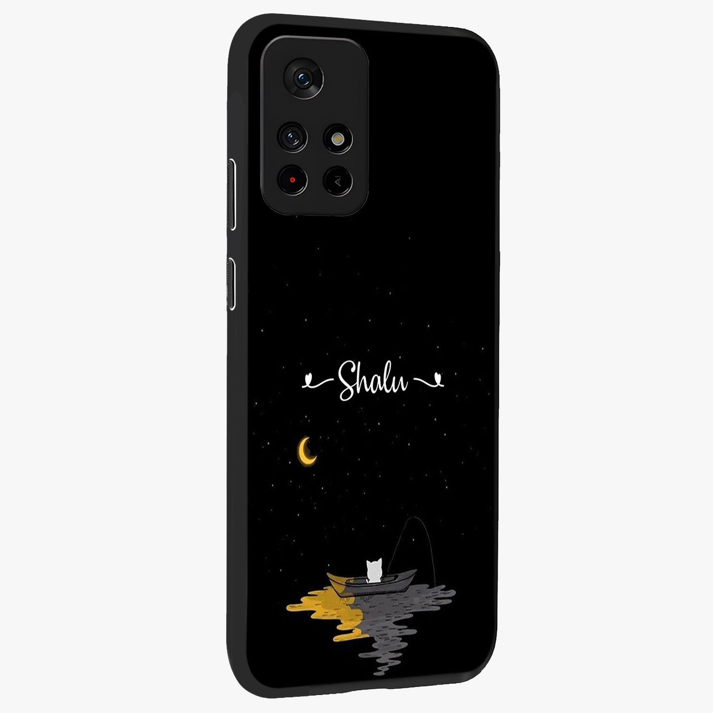 Silent Night Row Glass Case displayed in angled mockup highlighting peaceful evening design with dreamy night aesthetic.