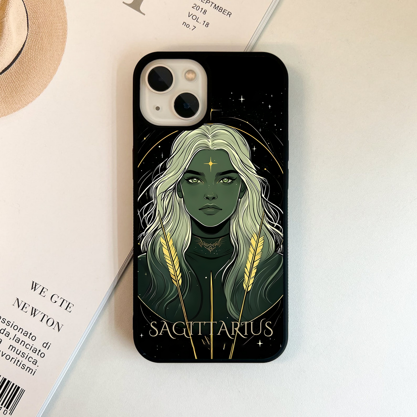 Zodiac Sagittarius Glass Case