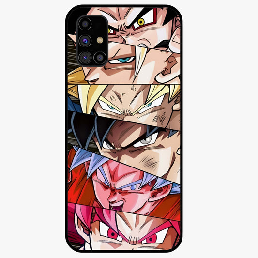 Anime Character Glass Case showing flat back view with vibrant anime artwork and glossy glass finish.