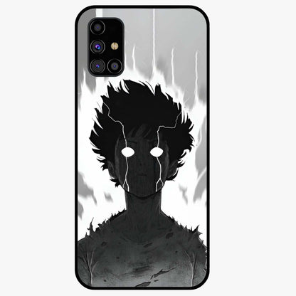 Awakened Inner Rage Glass Case showing flat back view with intense artistic artwork and glossy glass finish.