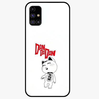 Playful Spirit Charm Glass Case showing flat back view with cheerful charm themed artwork and glossy glass finish.