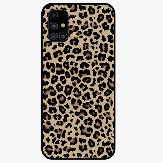 Savage Chic Pattern Glass Case showing flat back view with stylish patterned artwork and glossy glass finish.