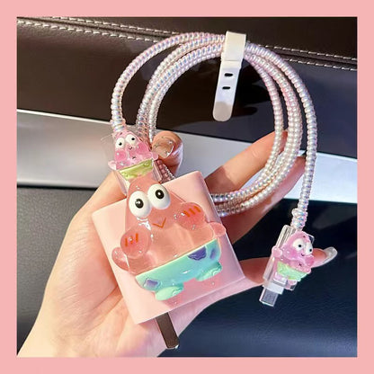 Pink Patrick Apple iPhone Charger Case