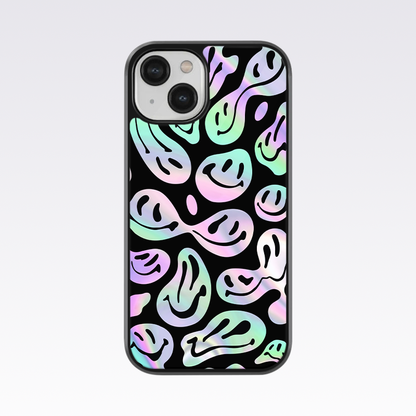 Vibrant Color Flowing Smlley Glass Case