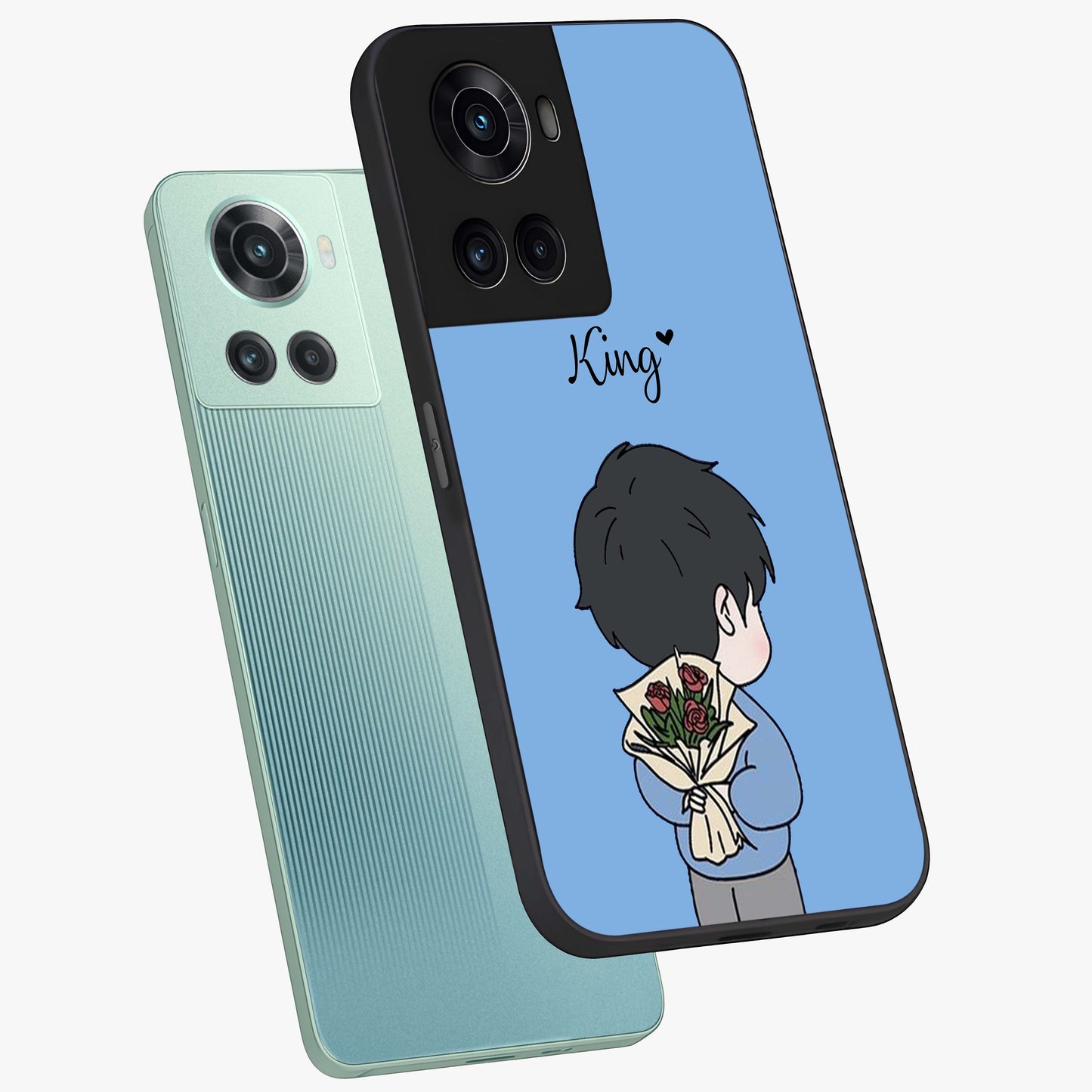 Love in My Hands Custom Name Glass Case for OnePlus 10R |1+10R