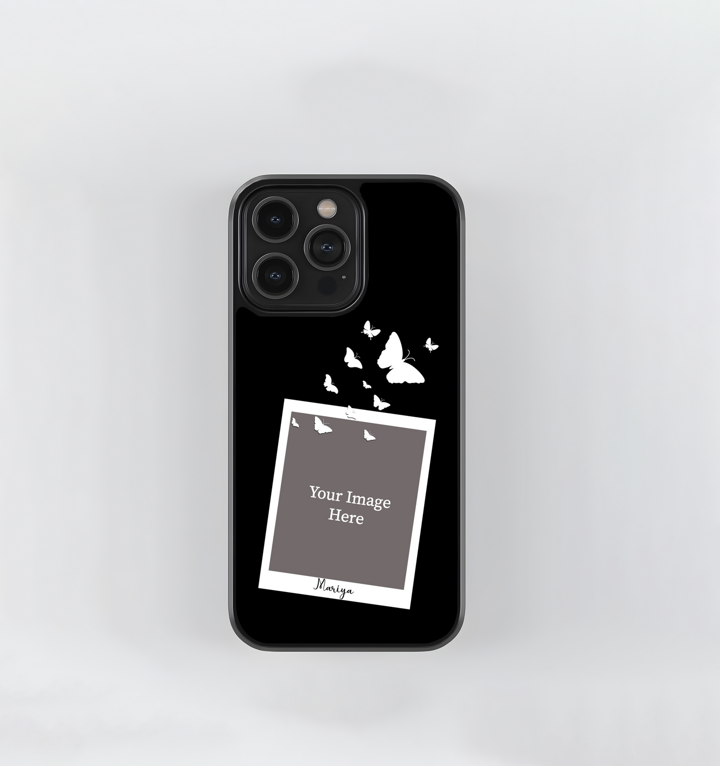 Butterfly Polaroid Custom Photo Glass Case