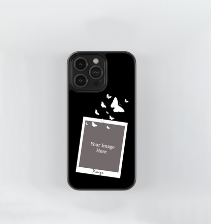 Butterfly Polaroid Custom Photo Glass Case