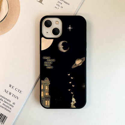 Moonlit Butterfly Whispers Glass Case