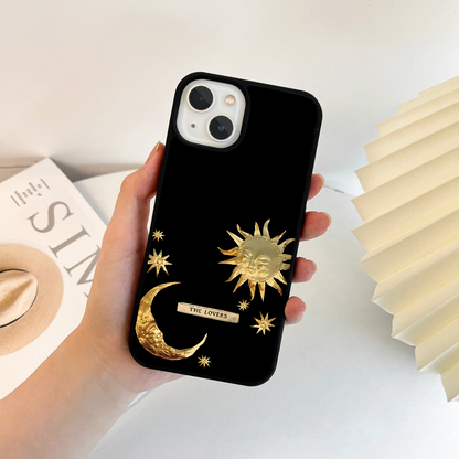 Golden Celestial Charm Glass Case