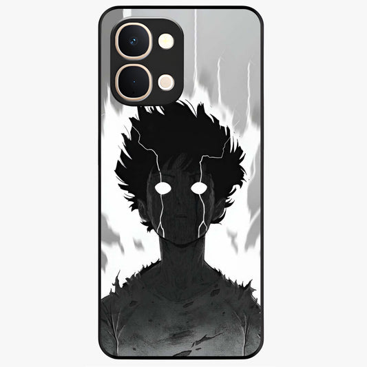 Awakened Inner Rage Glass Case showing flat back view with intense artistic artwork and glossy glass finish.