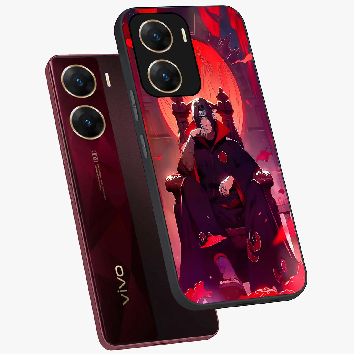 Blood Moon Sovereign Glass Case displayed in angled mockup highlighting dark celestial moon design and dramatic theme.