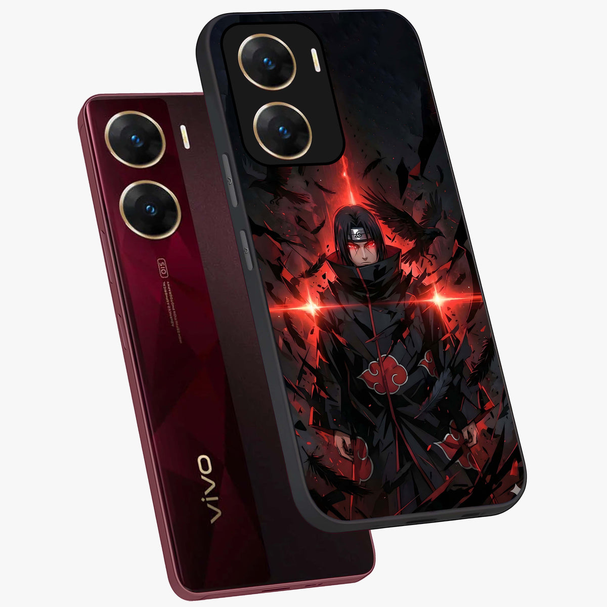 Focused Blade Discipline Glass Case displayed in angled mockup highlighting clean minimal text artwork with modern aesthetic style.