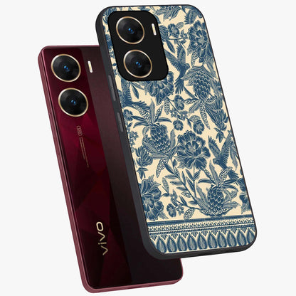 Heirloom Wild Bloom Glass Case displayed in angled mockup highlighting botanical bloom design with classic aesthetic style.