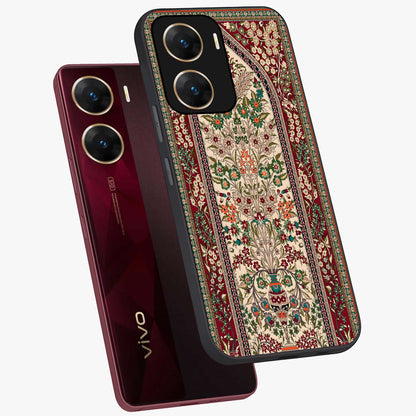 Persian Inspired Glass Case displayed in angled mockup highlighting intricate traditional design with elegant cultural aesthetic.