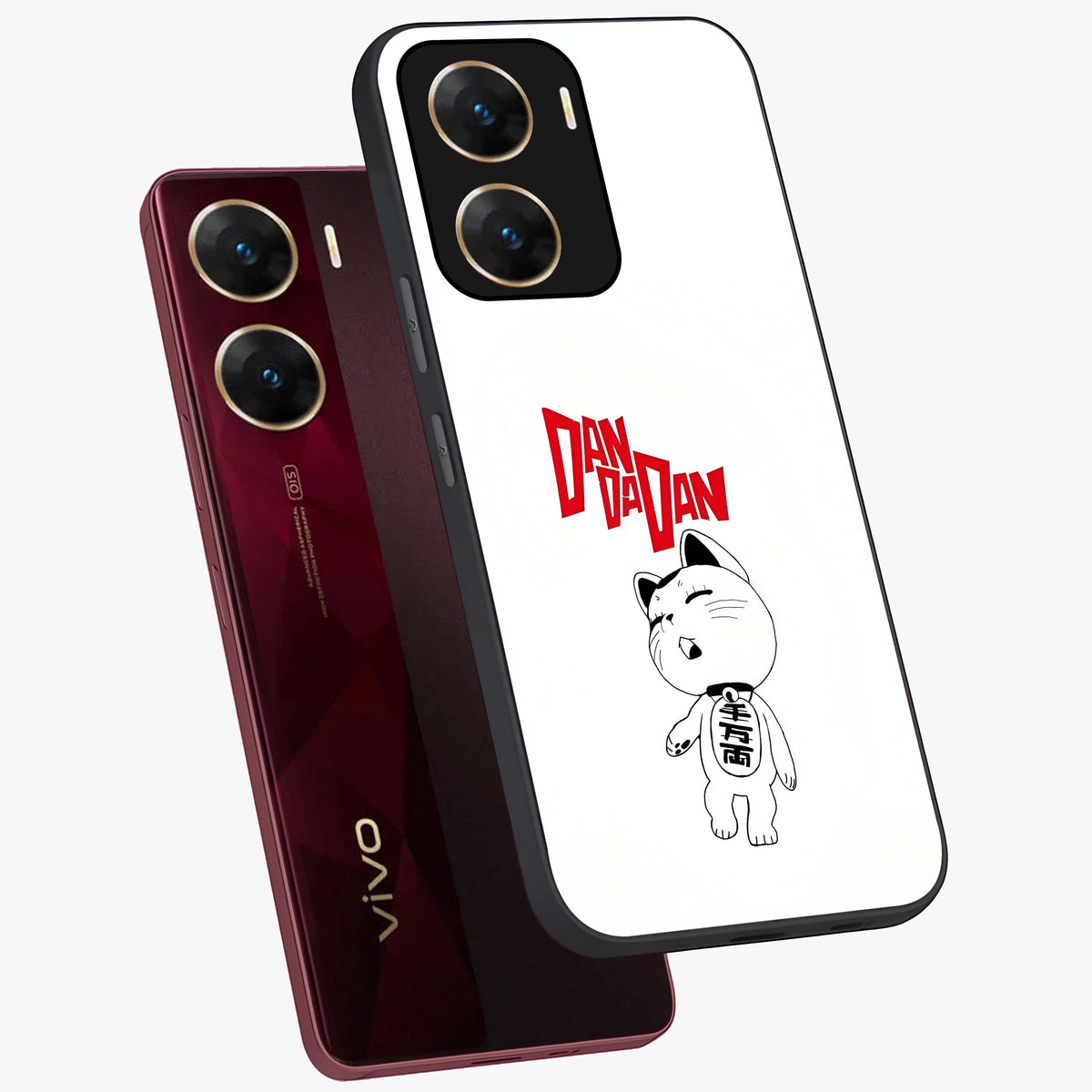 Playful Spirit Charm Glass Case displayed in angled mockup highlighting lively decorative design with playful aesthetic style.