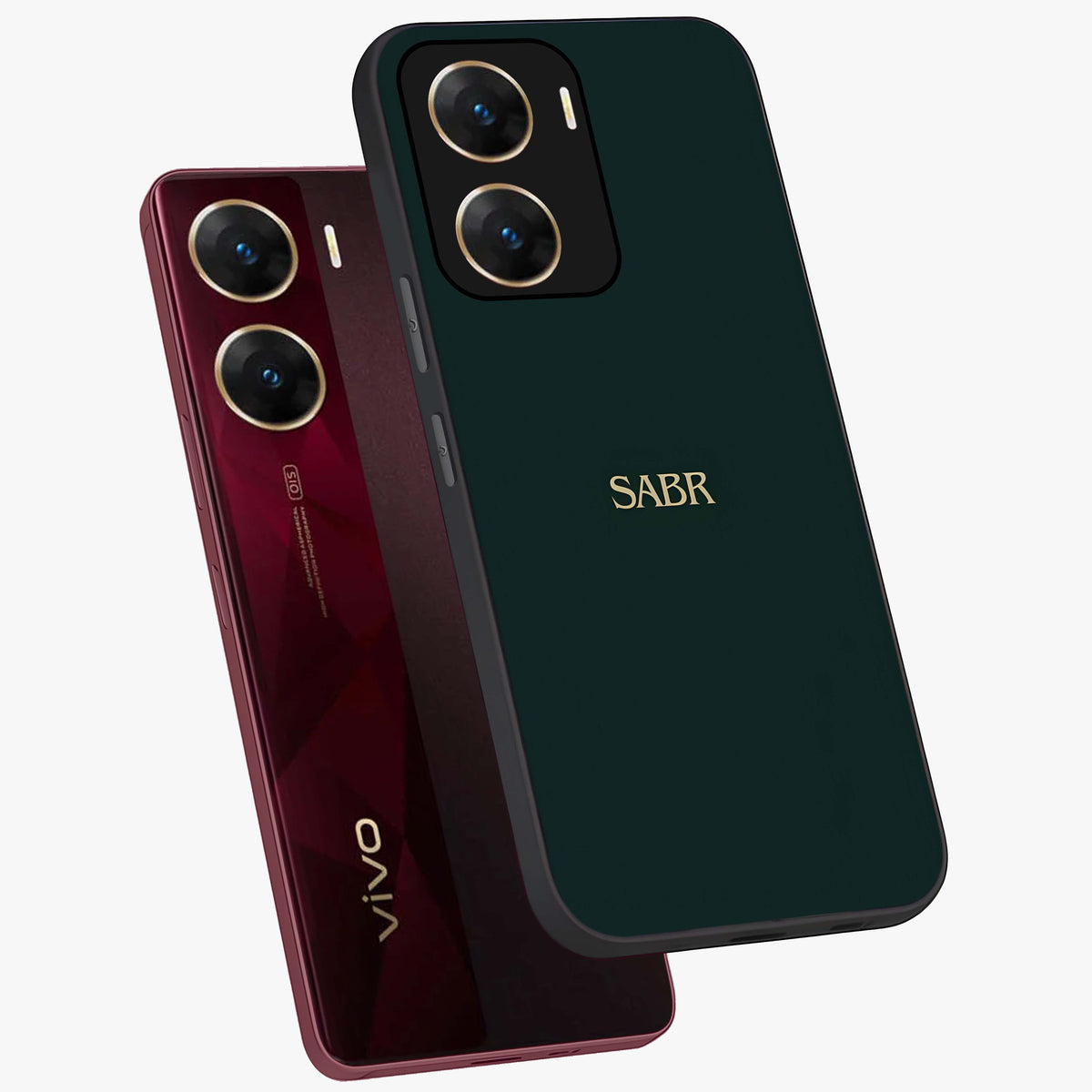 Sabr Minimal Patience Glass Case displayed in angled mockup highlighting simple inspirational design with clean aesthetic style.