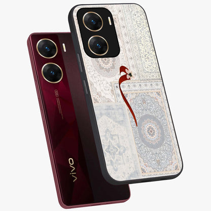 White Aesthetic Bow Glass Case displayed in angled mockup highlighting clean bow design with soft aesthetic style.