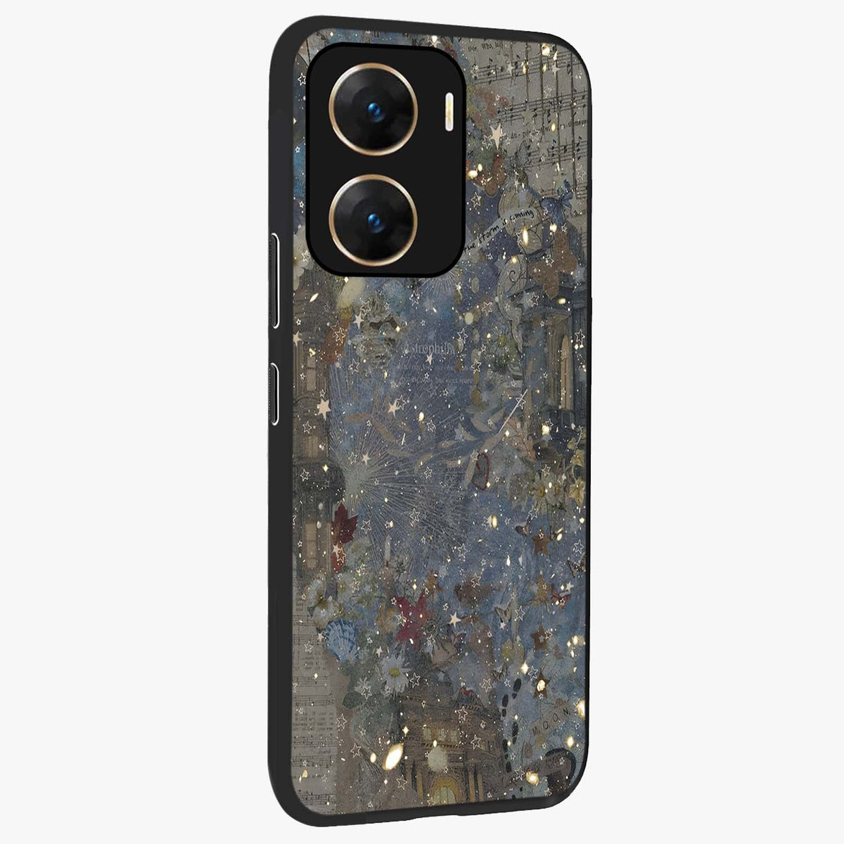 Aesthetic Astrolophia Glass Case upright view showcasing soft aesthetic theme with stylish modern look.