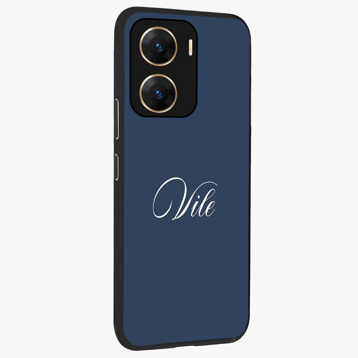 Blue Vintage Floral Pattern Glass Case displayed in angled mockup highlighting classic blue floral pattern and retro aesthetic design.